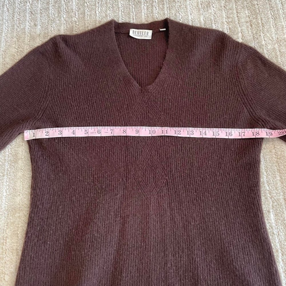 Beutler Brown 100% Cashmere Sweater - Picture 4 of 9